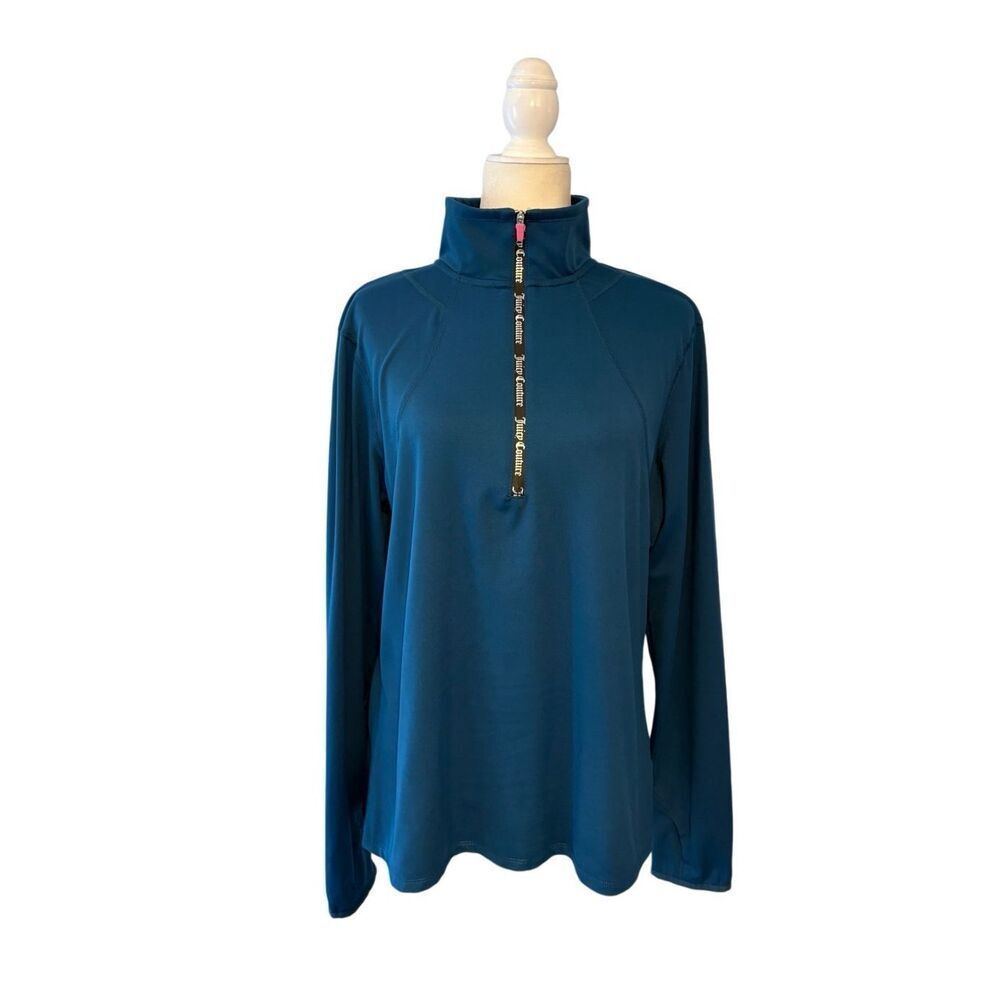 Juicy Couture deep teal 1/2 zip performance pullover - XL